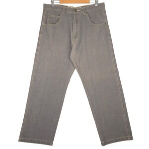 Richkidjeans Men's Gray Denim Jeans Wide Leg Baggy Pants 38x32 (Fit‎ 36x29)